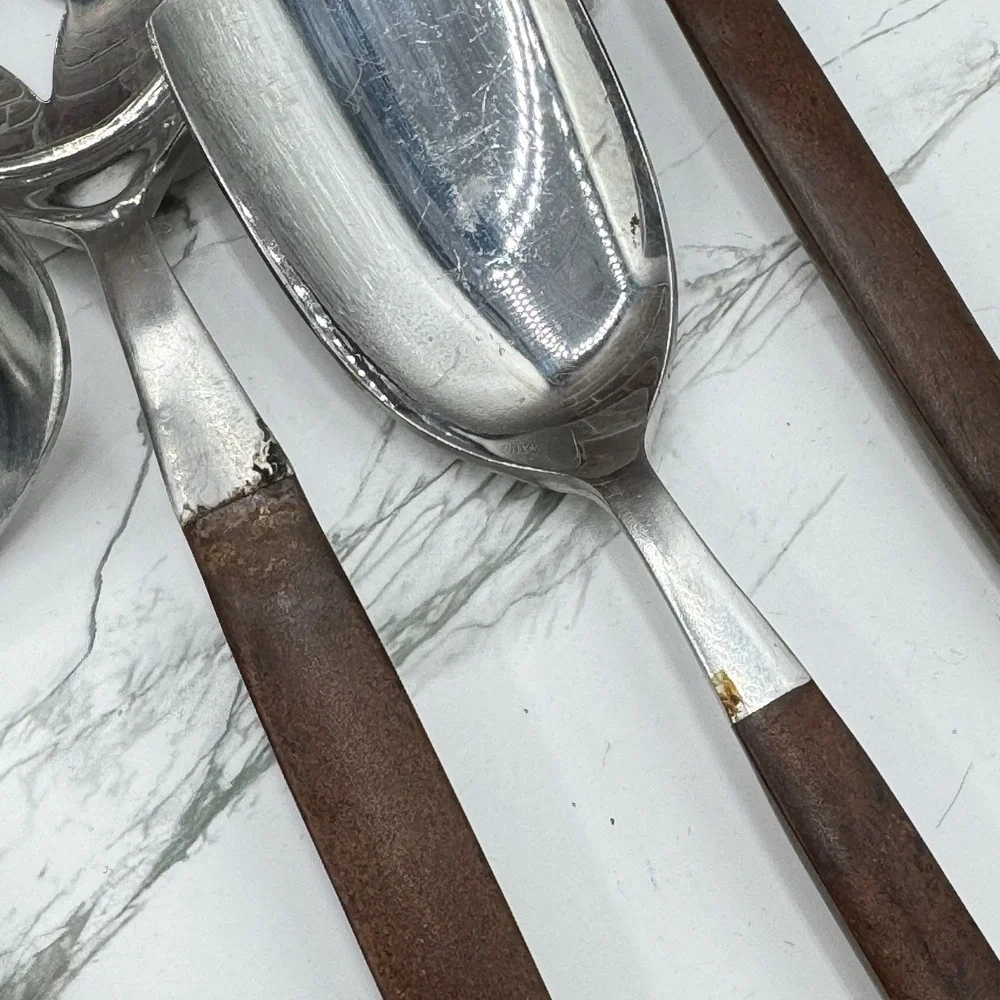 Vintage 50pc Ekco Eterna Canoe Muffin MCM Flatware Set Stainless Japan MCM